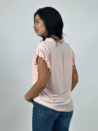 Polera Algodón Cuello V con Faroleos