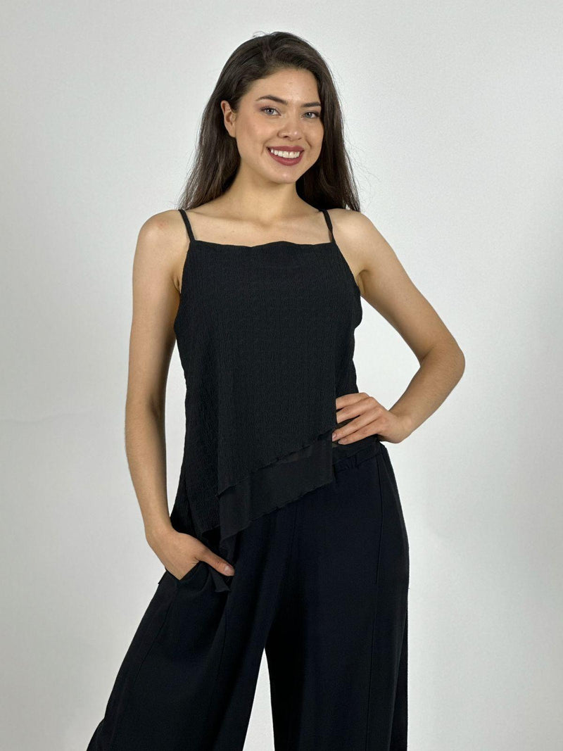 Polera Top con Relieves