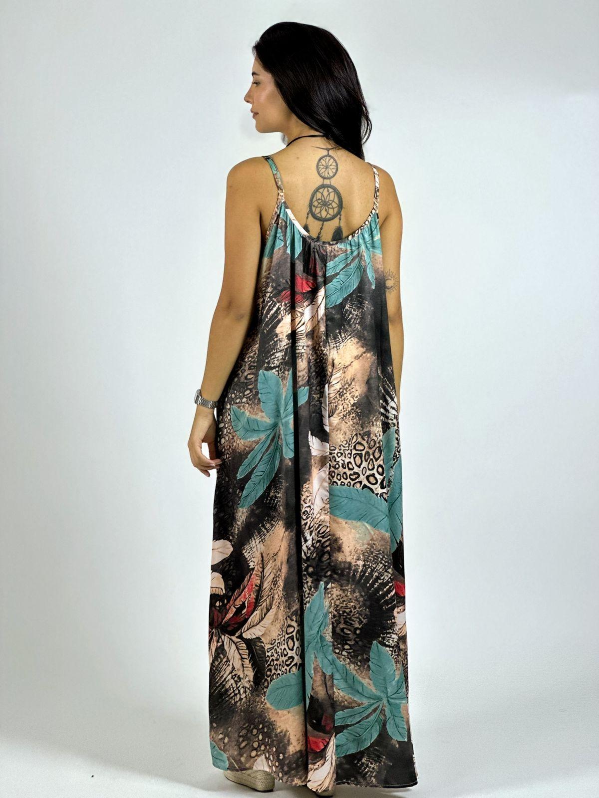 Vestido Estampado Hojas