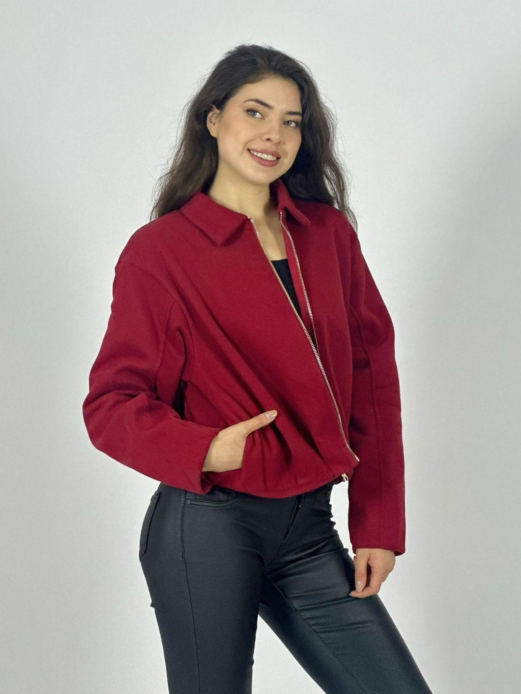 Chaqueta Bomber Paño Lisa