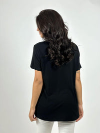 Polera Algodón Mickey Con Brillos