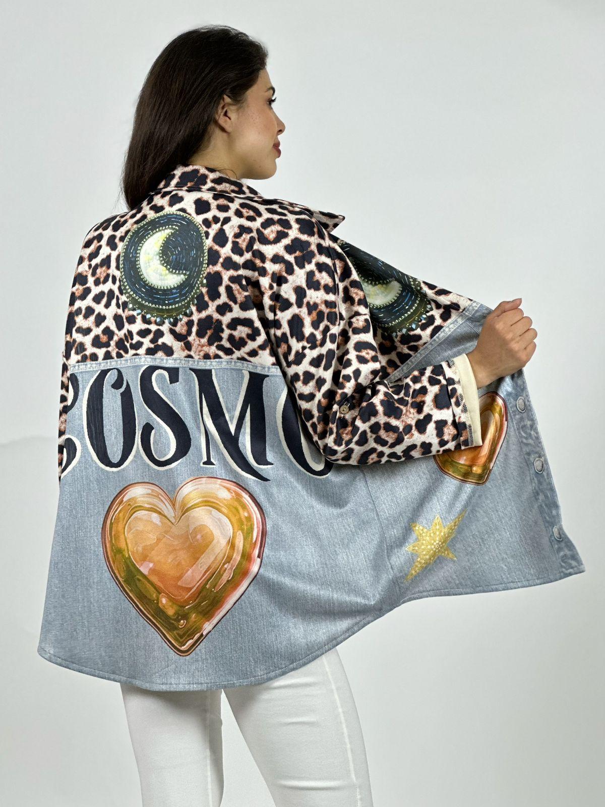 Chaqueta Gamuza Floral Luna Estrella y Corazones