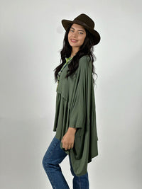 Polera Boho Holgada Costura Horizontal