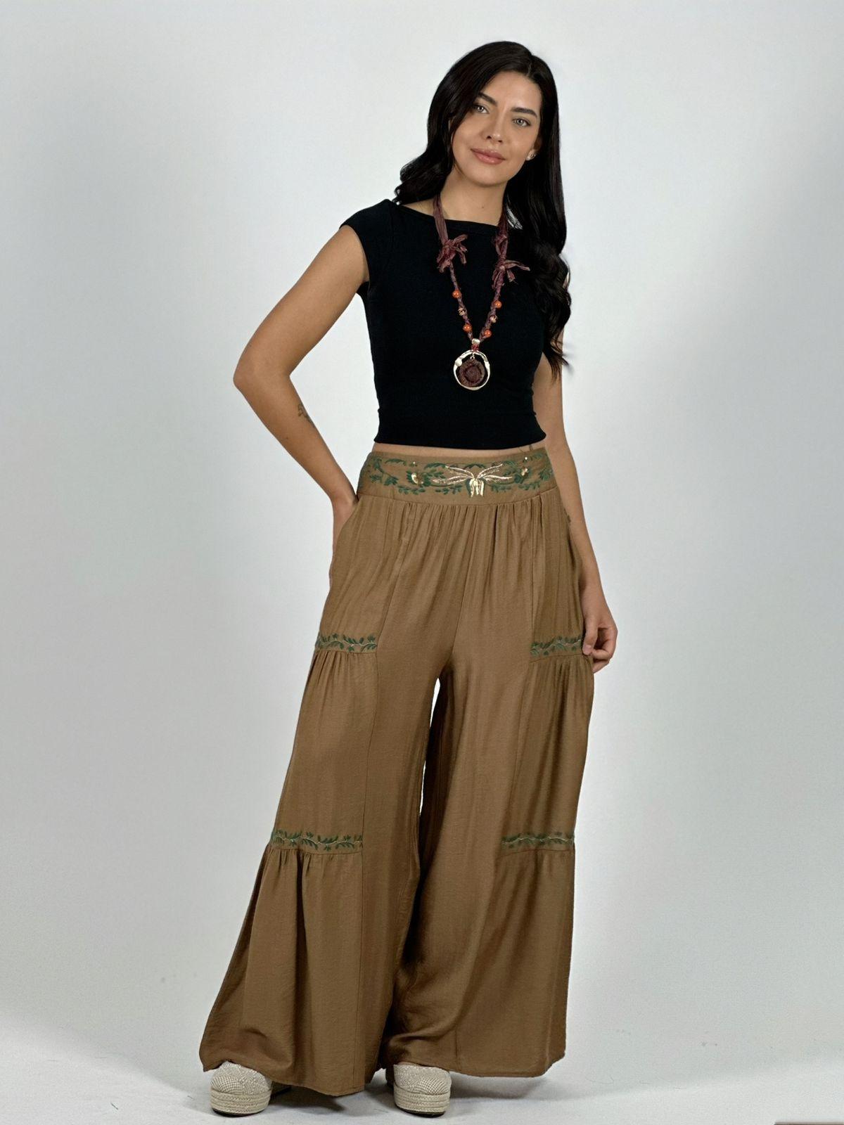 Palazzo Viscosa Toques Boho Chic