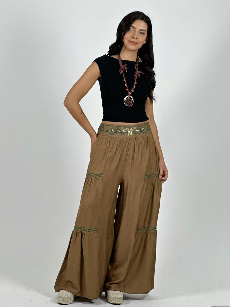 Palazzo Viscosa Toques Boho Chic