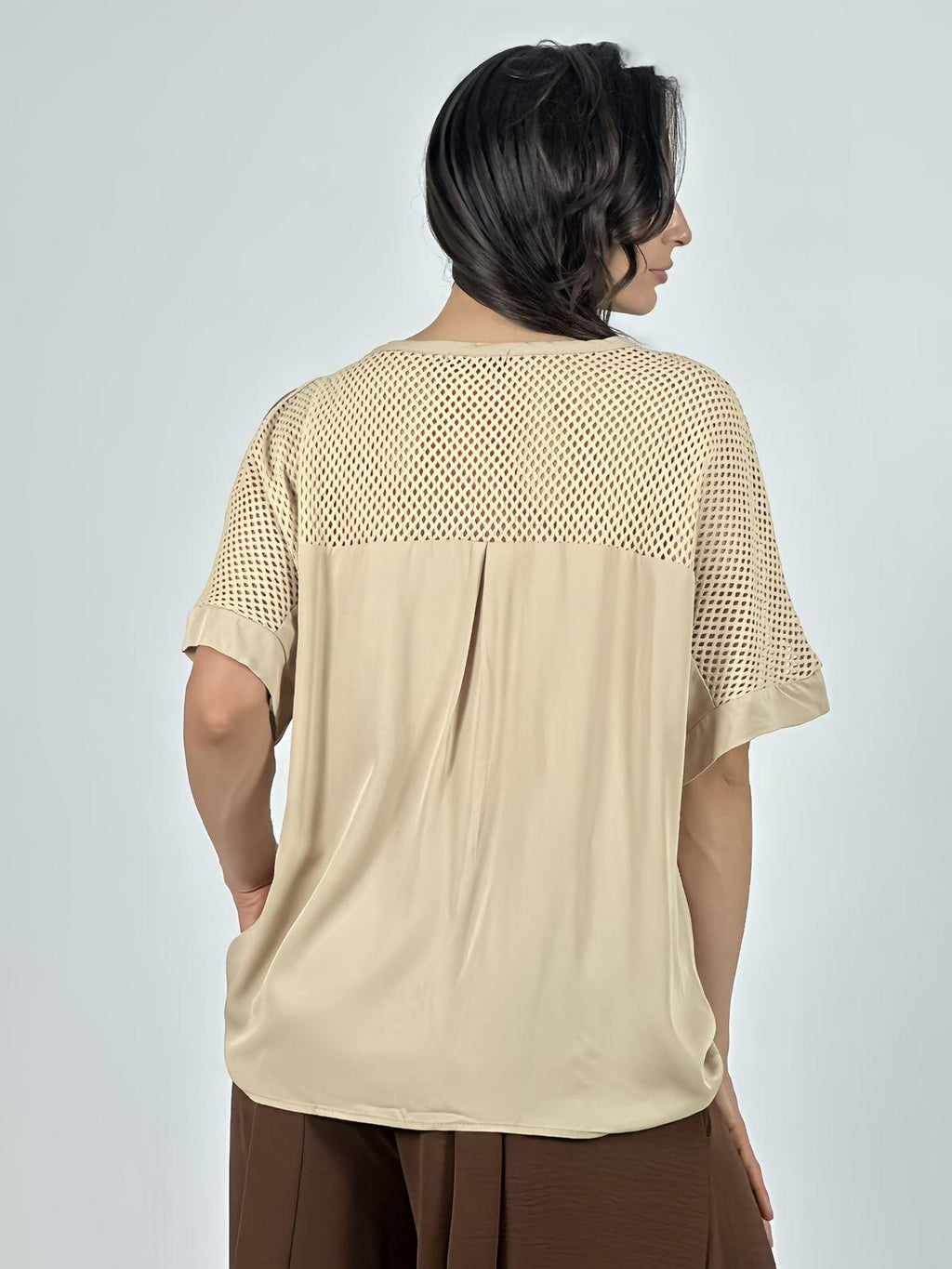 Polera Lino Hombros Tejidos LOVE Print