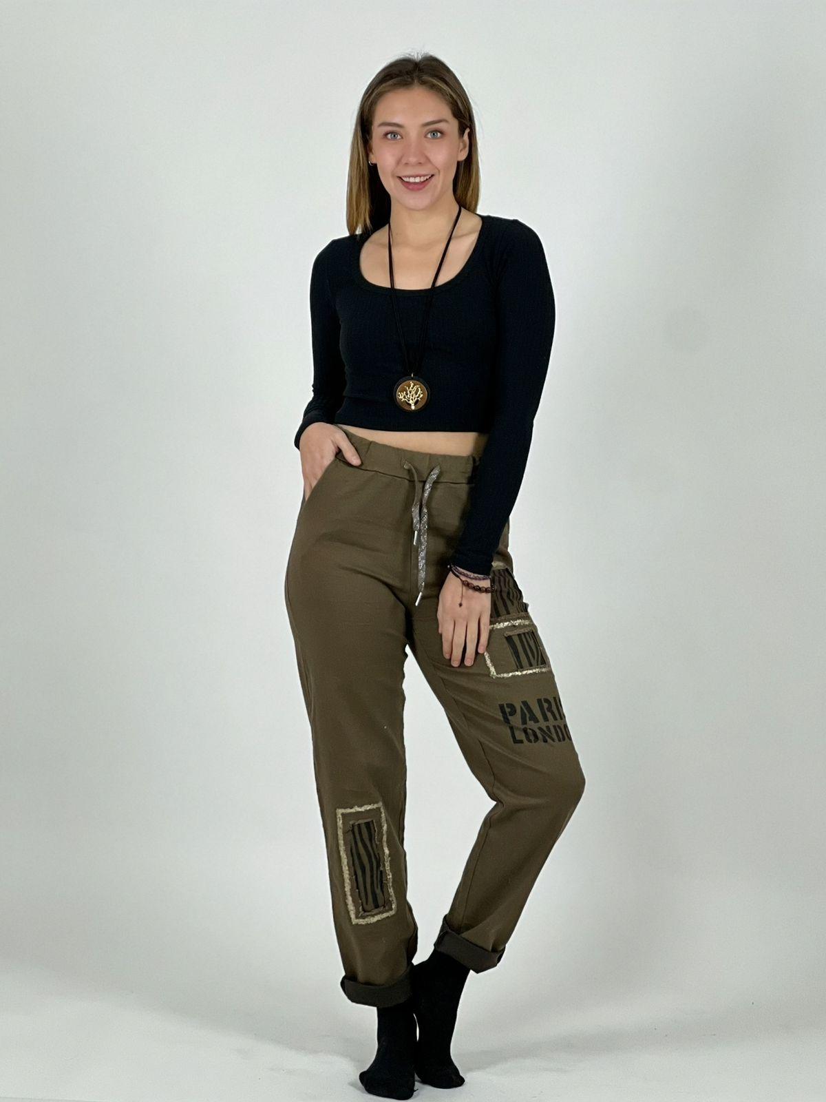 Jogger Italiano Letras y Print