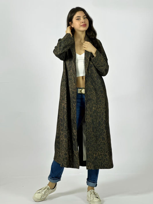 Chaqueta Gamuza Diseño Print