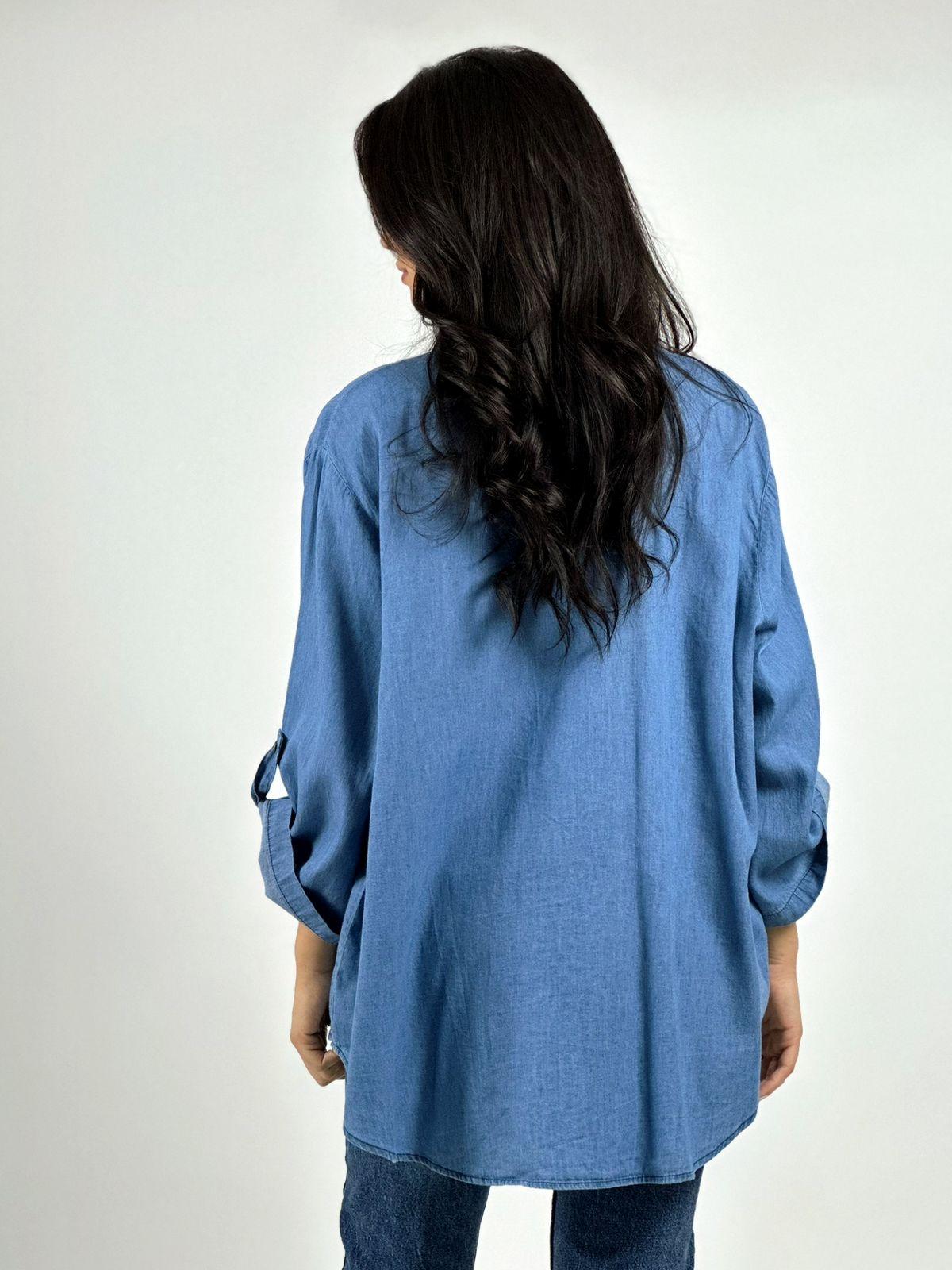 Blusa Mezclilla Teddy Osito y Flores